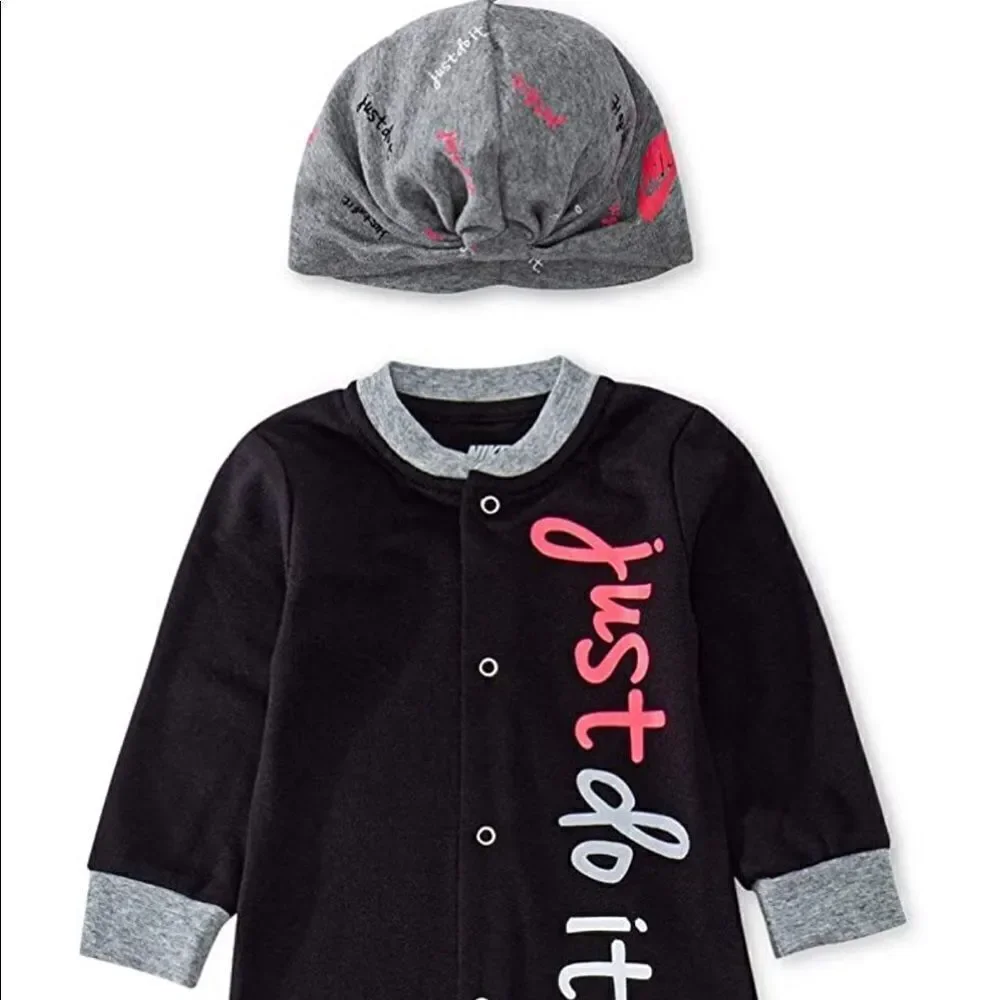 NWT Nike Baby Coverhall + hat 9 months